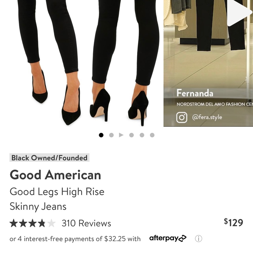 Good American good legs black frey